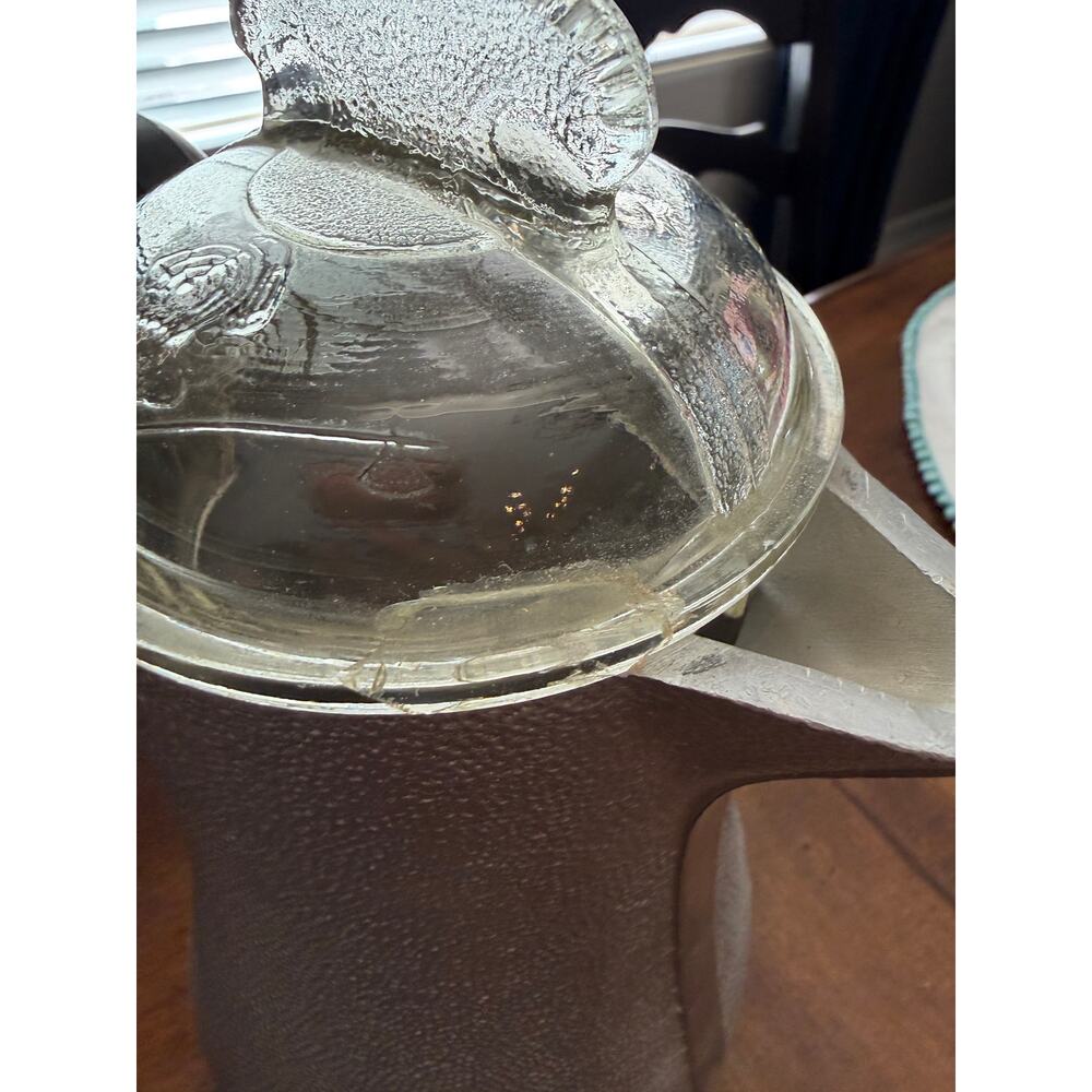 Vintage Guardian Service Hammered Aluminum Coffee Pot Glass Lid - Picture 6 of 13